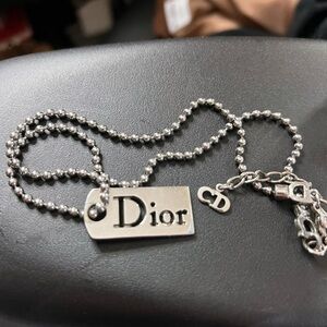Dior Metallic Ball Chain Necklace